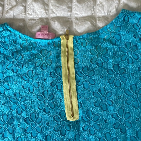 Lilly Pulitzer Turquoise Lace Top - Picture 6 of 7